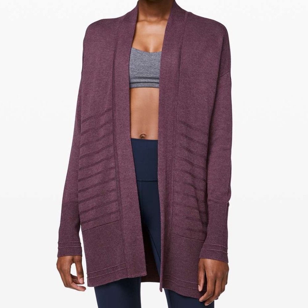 Lululemon Graceful Embrace Wrap Sweater - Heathered Arctic Plum